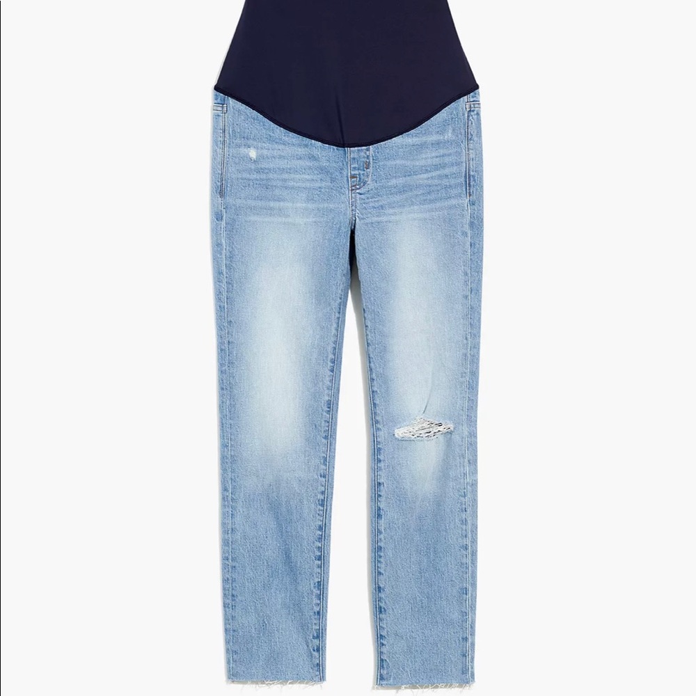 New Madewell maternity over-the-belly perfect vintage jeans - coney wash size 27